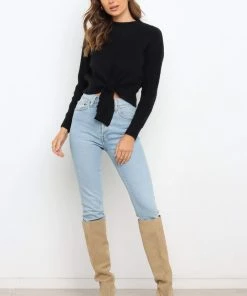 PUP14 Koreen Knit Sweater - Black Clothing