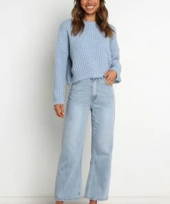 PUP14 Limestone Knit Sweater - Blue