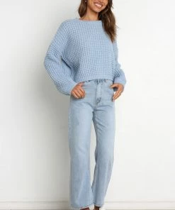 PUP14 Limestone Knit Sweater - Blue