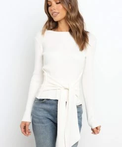 PUP29 For The Bride Luiza Knit Sweater - White