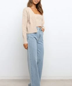 PUP3 Lummus Knit Sweater - Beige Clothing