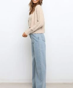 PUP3 Lummus Knit Sweater - Beige Clothing