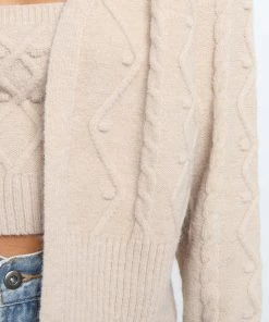 PUP3 Lummus Knit Sweater - Beige Clothing