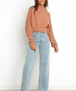 PUP14 Luna Knit Sweater - Tan Clothing