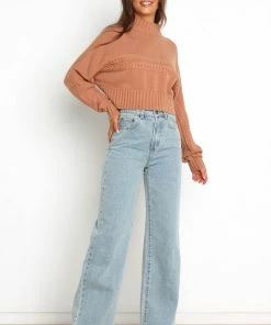 PUP14 Luna Knit Sweater - Tan Clothing