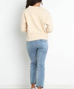 PUP20 Maxine Knit Sweater - Beige Clothing