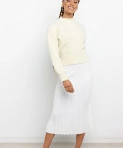 PUP51 Meena Knit Sweater - White For The Bride