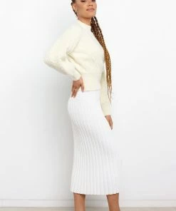 PUP51 Meena Knit Sweater - White For The Bride
