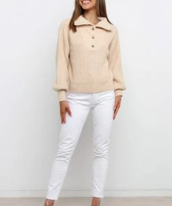 PUP3 Clothing Morley Knit Sweater - Beige