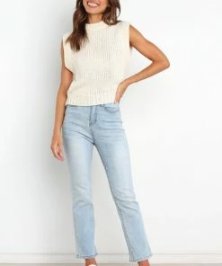 PUP14 Nicole Sweater Vest - Cream Clothing