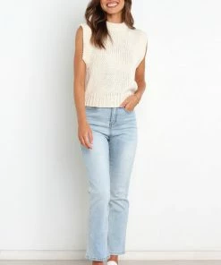 PUP14 Nicole Sweater Vest - Cream Clothing