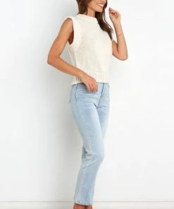 PUP14 Nicole Sweater Vest - Cream Clothing