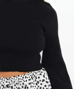 PUP14 Rumi Knit Sweater - Black Clothing