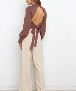 PUP14 Rumi Knit Sweater - Chocolate Brown Clothing