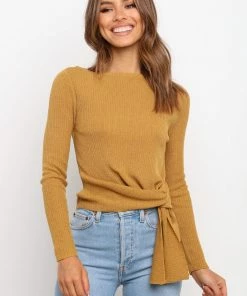PUP5 Clothing Seebo Knit Sweater - Mustard