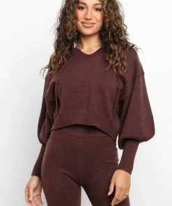 PUP52 Shalini Knit Sweater - Chocolate Brown