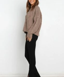 PUP4 Clothing Tahlia Knit Sweater - Mocha