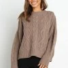 PUP4 Clothing Tahlia Knit Sweater - Mocha