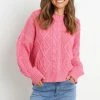 PUP4 Tahlia Knit Sweater - Pink Clothing