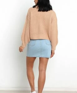 PUP58 Taneisha Knit Sweater - Camel Clothing