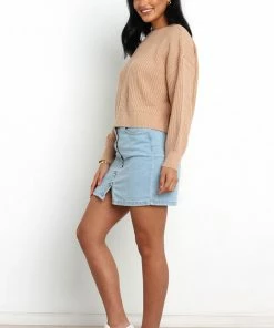 PUP58 Taneisha Knit Sweater - Camel Clothing