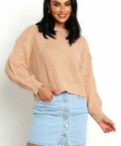 PUP58 Taneisha Knit Sweater - Camel Clothing