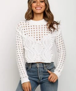 PUP27 Temaire Knit Sweater - White For The Bride