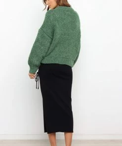 PUP14 Tori Knit Sweater - Green Clothing
