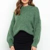 PUP14 Tori Knit Sweater - Green Clothing