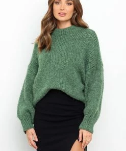 PUP14 Tori Knit Sweater - Green Clothing