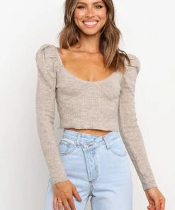 PUP15 Velo Knit Sweater - Beige Clothing