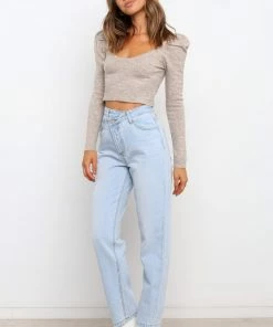 PUP15 Velo Knit Sweater - Beige Clothing