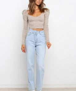 PUP15 Velo Knit Sweater - Beige Clothing