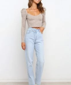 PUP15 Velo Knit Sweater - Beige Clothing