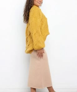 PUP4 Viterbo Knit Sweater - Mustard Clothing