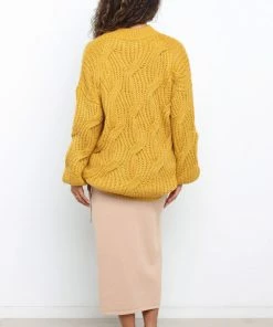 PUP4 Viterbo Knit Sweater - Mustard Clothing