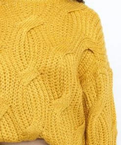 PUP4 Viterbo Knit Sweater - Mustard Clothing