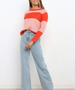 PUP4 Zaneta Knit Sweater - Pink Clothing