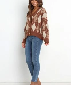 PUP4 Britney Cardigan - Brown Clothing