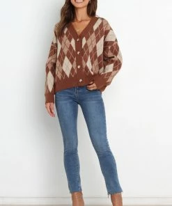 PUP4 Britney Cardigan - Brown Clothing