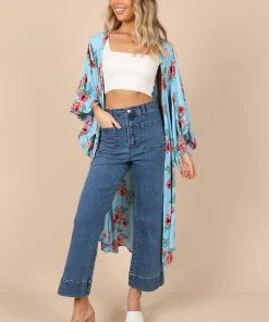 PUP49 Cassatt Kimono - Blue Floral Bump Friendly