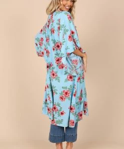 PUP49 Cassatt Kimono - Blue Floral Bump Friendly