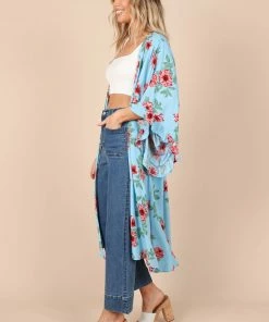 PUP49 Cassatt Kimono - Blue Floral Bump Friendly