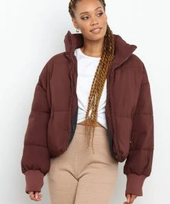 PUP4 Edric Puffer Jacket - Chocolate Brown