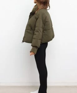 PUP4 Edric Puffer Jacket - Olive Clothing