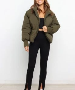 PUP4 Edric Puffer Jacket - Olive Clothing