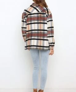 PUP16 Hulda Jacket - Tan Check Clothing