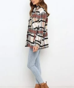 PUP16 Hulda Jacket - Tan Check Clothing