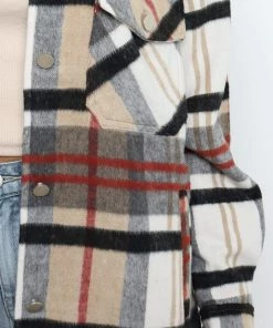 PUP16 Hulda Jacket - Tan Check Clothing