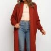 PUP3 Lagos Cardigan - Rust Clothing